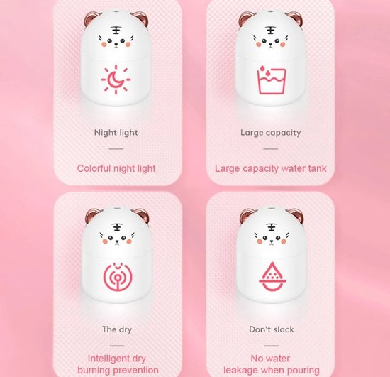 Nachtlampje Diffuser Kinder Luchtbevochtiger Diffuser Kat