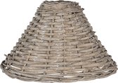 HAES DECO - Rotan Lampenkap - Natural Cosy - bruin rotan gevlochten - formaat Ø 21x30 cm, voor Fitting E27 - Tafellamp, Hanglamp