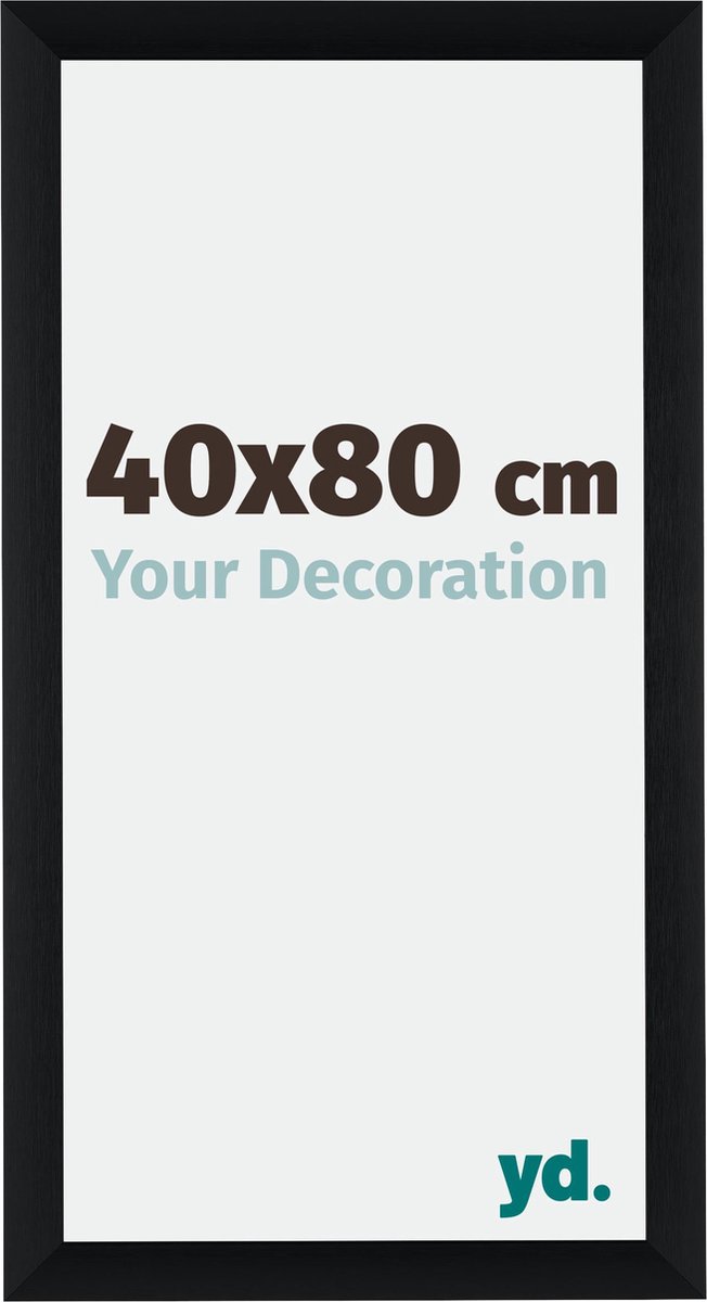 yd. Your Decoration - Fotolijst 40x80 cm - Aluminium - Zwart Geborsteld - Tucson
