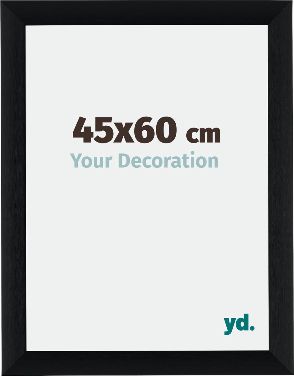 yd. Your Decoration - Fotolijst 45x60 cm - Aluminium - Zwart Geborsteld - Tucson