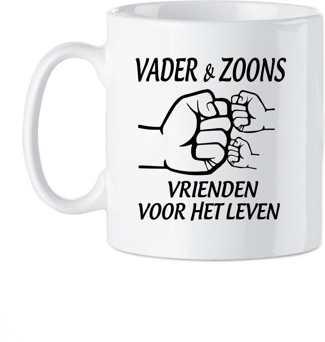 Bedrukte koffie beker - thee mok Vader en zoons of vader en dochters vrienden voor het leven - spreuk - mug - verjaardag- vaderdag