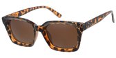Zonnebril modeljaar2023 | Damesbril | Montuur bruin & zwart-Lens bruin