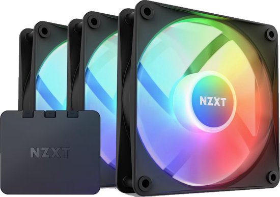 NZXT F120 RGB CORE black & RGB Lighting Controller | bol.com