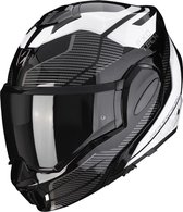 Scorpion EXO-TECH EVO ANIMO Black-White - ECE goedkeuring - Maat XL - Systeemhelmen - Scooter helm - Motorhelm - Zwart - ECE 22.06 goedgekeurd