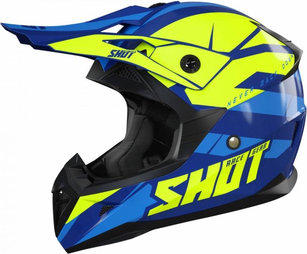 Casque Moto Cross Adulte Shot - Furious Roll - Navy Gloss