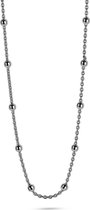 Twice As Nice Halsketting in zilver, korte bolletjes ketting, 2,5 mm  38 cm+5 cm