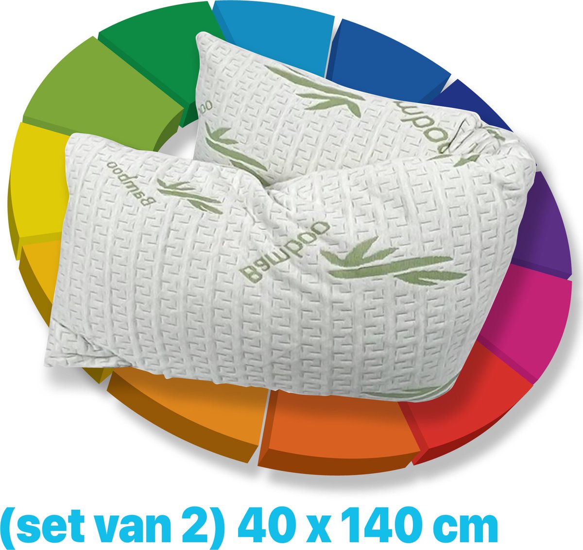 Body Pillow Bamboe Kussensloop (set van 2) - Body Pillow Kussenbeschermer - body pillow sloop - body pillow kussensloop - Ondersteunend Lichaamskussen Kussenbeschermer - bodypillow kussensloop