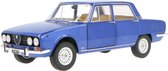 Het 1:18 Diecast model van de Alfa Romeo 2000 Berlina van 1971 in Blue. Dit model is begrensd door 500 stuks. De fabrikant van het schaalmodel is Mitica.Dit model is alleen online beschikbaar.