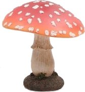Figurine de décoration d'un champignon polyrésine 15 cm - Figurines de décoration d'automne pour intérieur / extérieur