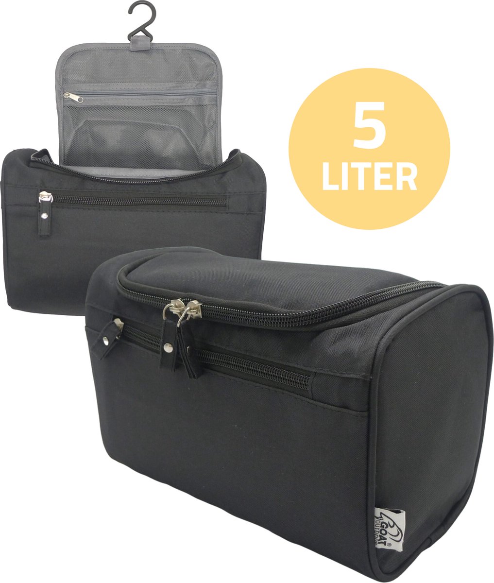 GOAT Outdoor Toilettas 5L - Met ophanghaak & waterdicht - Ruim & compact - Toilettas dames & heren (unisex) - Reis toilettas