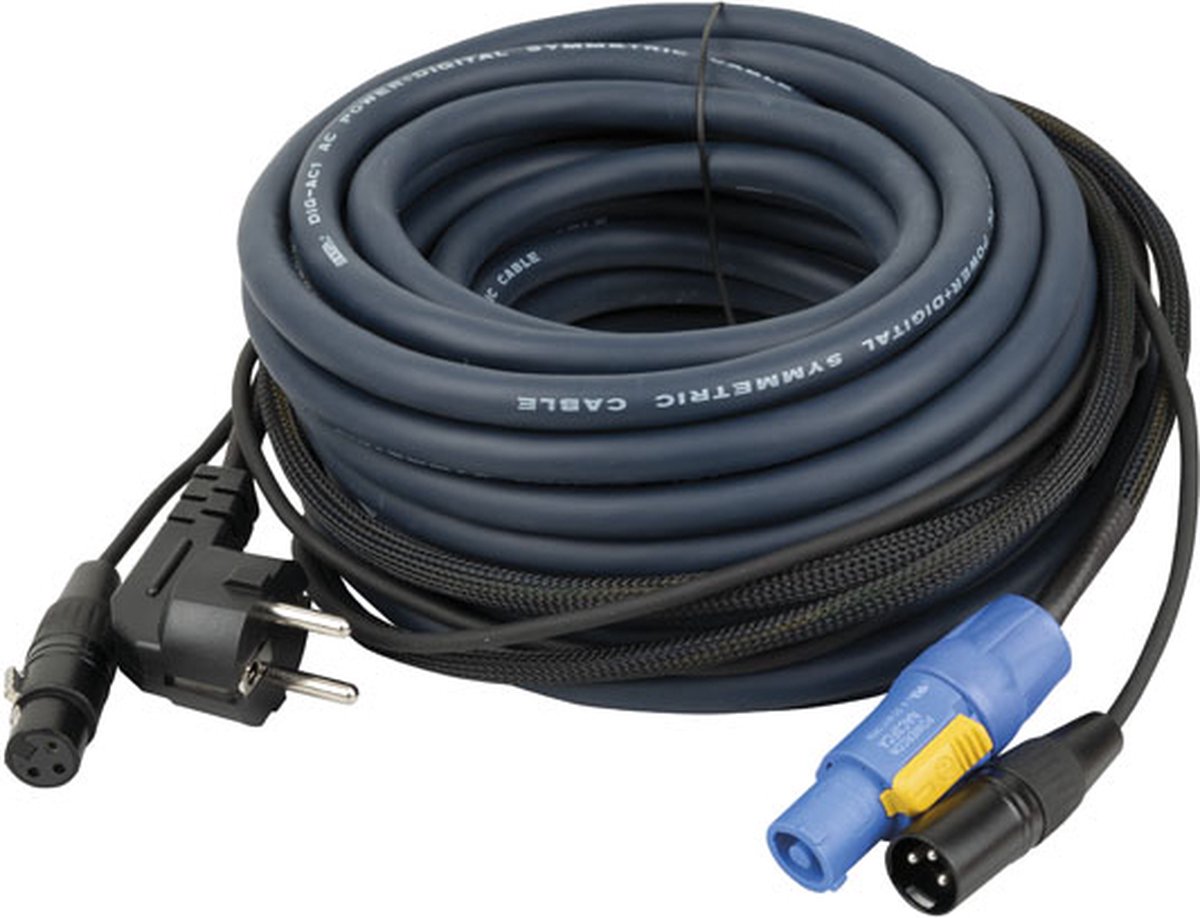 DAP FP10 15m Schuko/XLR F - powerCON/XLR M combikabel