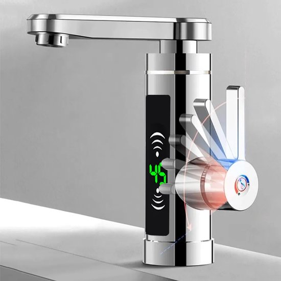 Robinet électrique à LED 360° avec Chauffe-eau Instantané et Chaud 220 V  Pour évier