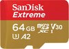 SanDisk Extreme MicroSDXC 64GB - 170MB/s - Inclusief SD Adapter - Inclusief SD Adapter