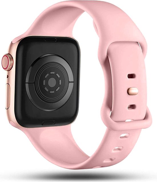 Vervangende Siliconen Sportband - Geschikt Voor Apple Watch - 42mm, 44mm, 45mm - Siliconen Fitness Bandje - Ademend - Comfortabel - Waterdicht - Geschikt voor Apple Watch Series 8, 7, 6, 5, 4, 3, 2, 1, SE