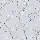 PAPIER PEINT FLEUR DE CERISIER | Sakura - gris rose blanc - AS Création PintWalls II