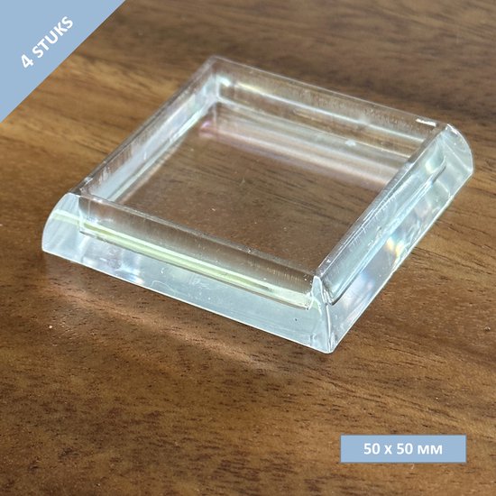 Plat de meuble Serviprof - 57 x 57 mm - Plastique transparent