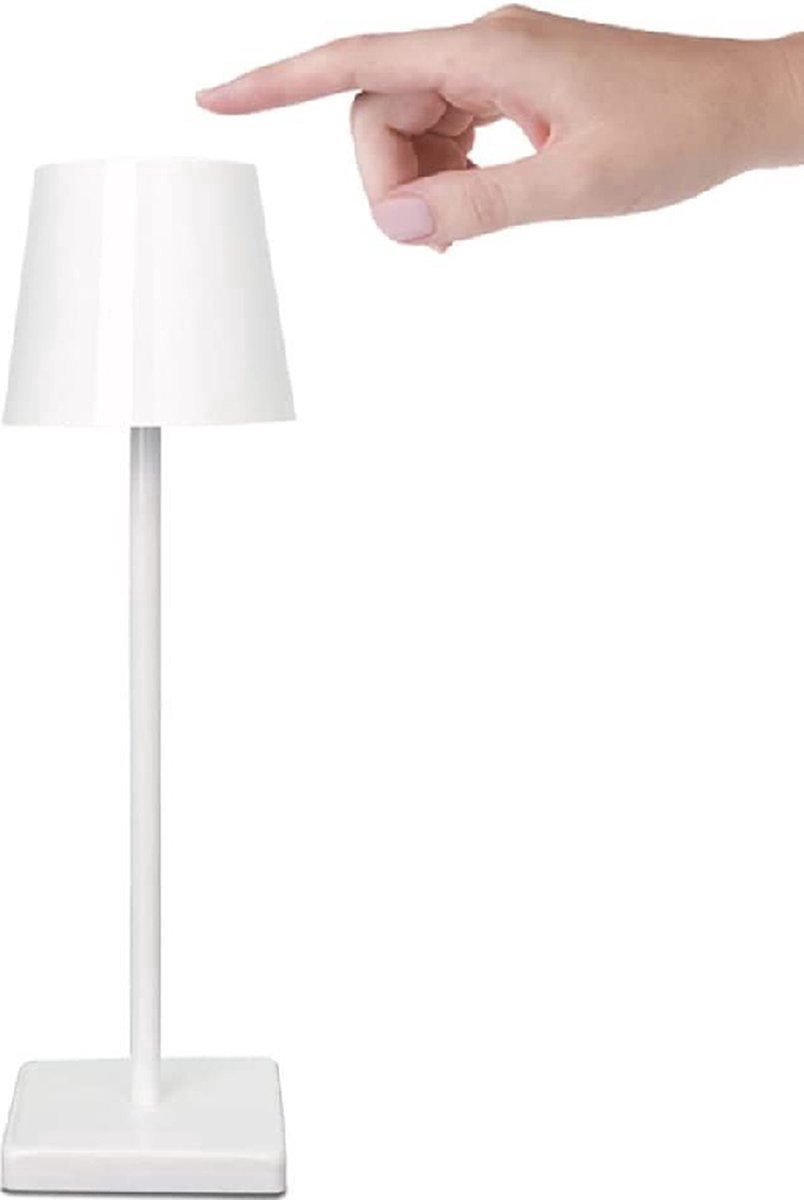 Oplaadbare Tafellamp - Tafellamp Slaapkamer en Woonkamer - Draadloze Tafellamp Voor Binnen en Buiten - Draadloze Tafellamp op Batterijen- Tafellamp Oplaadbaar - Tafellamp Coffee - 38cm