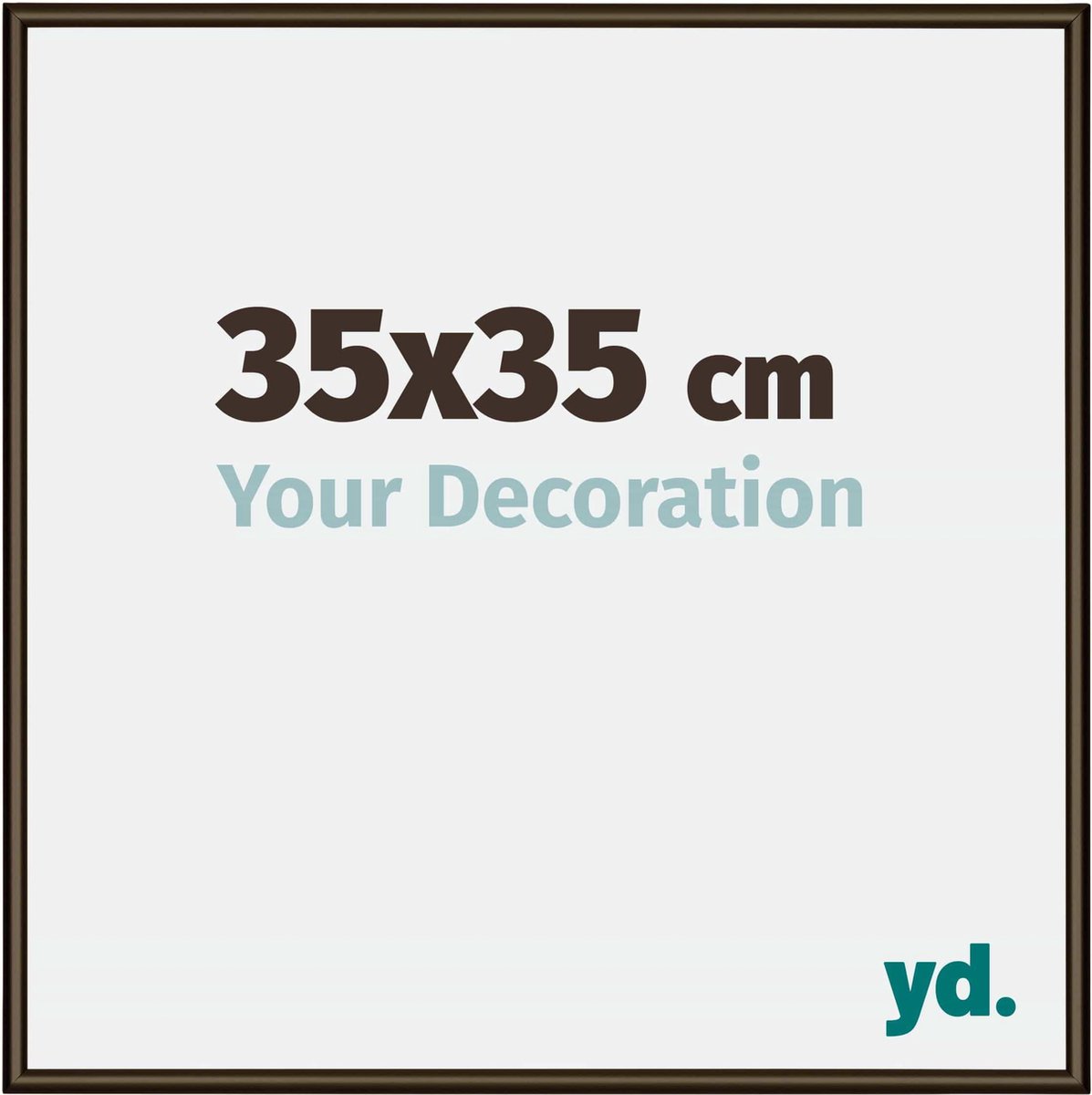 yd. Your Decoration - Fotolijst 35x35 cm - Aluminium - Walnoot Structuur - New York