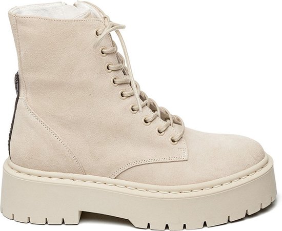 Steve Madden Skylar dames veterboot - Beige - Maat 39