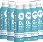 Deoleen Anti-transpirant - Aerosol Sensitive - Deodorant - 150 ml 6 pack