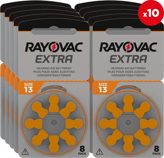Rayovac 13 - PR48 Extra - 8 pack - 10 pakjes - 80 batterijen