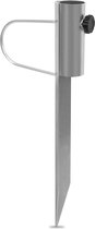 VONROC Grondanker – Parasolhouder - 45cm - universeel geschikt voor stokdiameter t/m 38mm - gegalvaniseerd staal - ook geschikt voor droogmolen