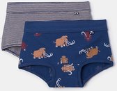 Woody boxer meisjes - donkerblauw mammoet - 232-10-SHD-Z/065 - maat 152