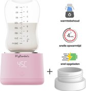 MyBambini's Bottle Warmer Pro™ - Draagbare Baby Flessenwarmer voor Onderweg - Roze - Geschikt voor Dr. Brown's (brede hals), Suavinex & J Bimbi