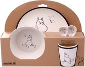 Moomins - Couverts pour enfants en mélamine - Vaisselle pour enfants - 5 pièces - Dans une boîte cadeau - Ensemble de couverts pour tout-petits - Ensemble de petit-déjeuner - Couverts pour enfants - Moomin