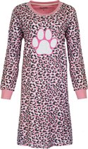 Irresistible Dames Nachthemd - 100% Katoen - Roze afwerking - Maat S