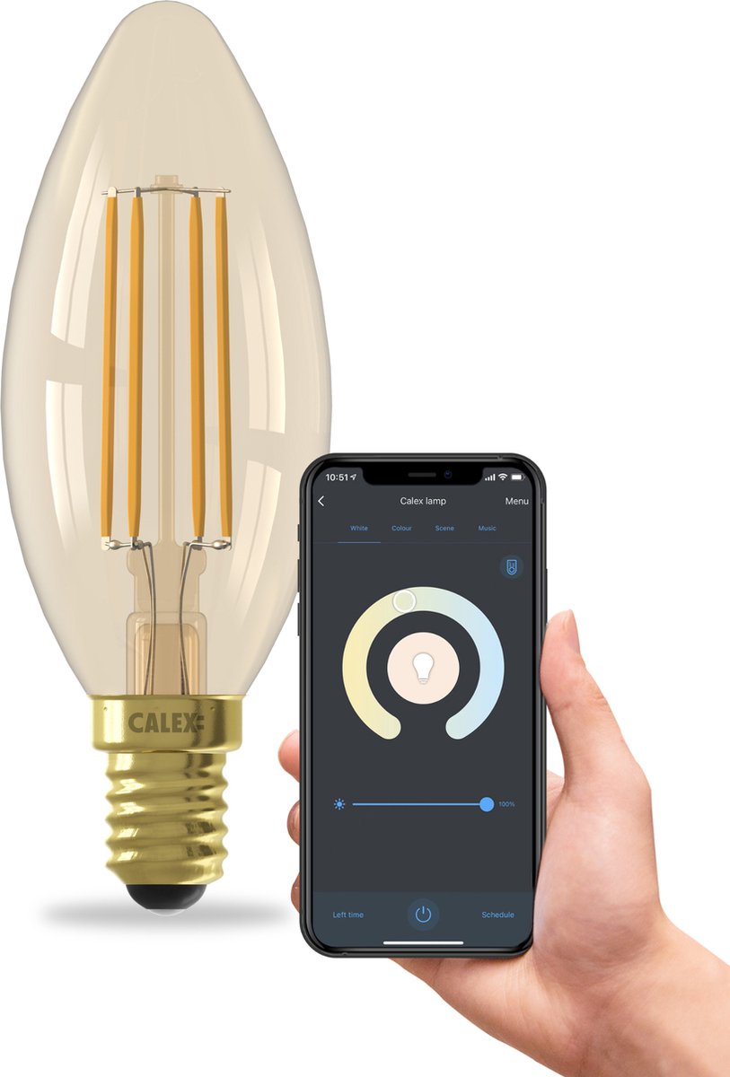 Calex Ampoule Connectée Lamp Gold - E14 - 4,9W - 470 Lumen