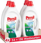 Persil Deep Clean Fresh Breeze - Vloeibaar Wasmiddel - Voordeelverpakking - 4 x 34 Wasbeurten
