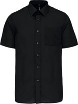 Herenoverhemd 'Ace' korte mouwen merk Kariban Zwart maat XL