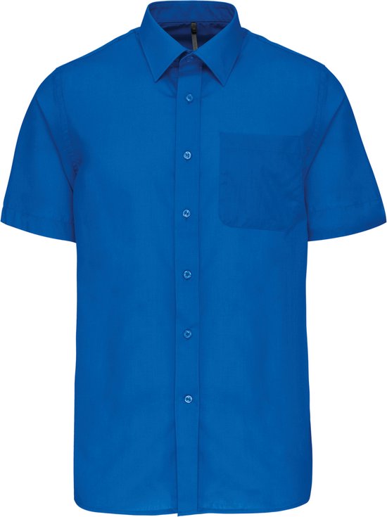 Herenoverhemd 'Ace' korte mouwen merk Kariban Licht Kobaltblauw maat 5XL