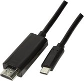 USB-C Kabel 3.2 Gen1 zu HDMI-A 4K/60 Hz, schw. 1,8m