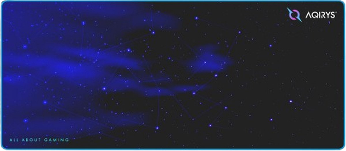 Aqirys AQRYS_PARSECXL muismat Game-muismat Zwart, Blauw
