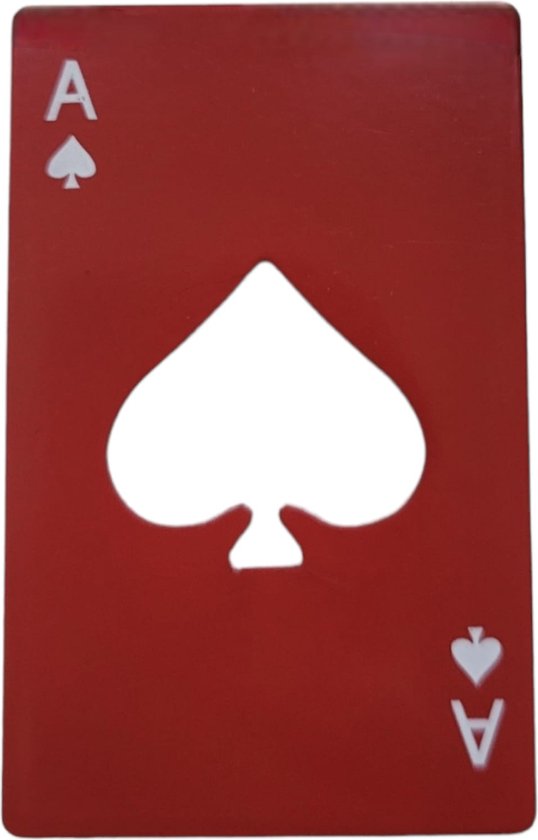 Bieropener - Pokerkaar opener - RVS - Flesopener - Bier accessoires - cadeau voor man of vrouw - Rood - oDaani