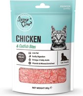 Jerky Time - Chicken & Codfish Bites - Kattensnack - Voordeelbundel 5 stuks