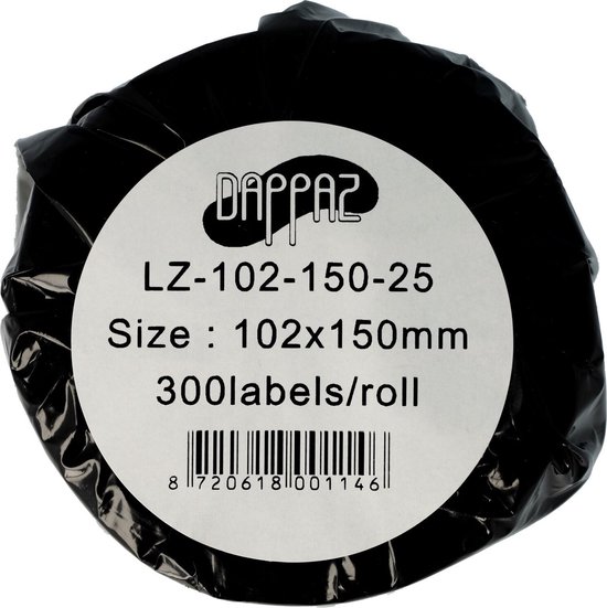 Dappaz Compatible Zebra Label Wit 102 X 150mm 300 Labels Per Rol Bol 4516