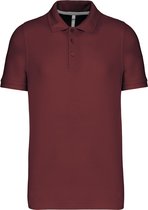 Polo homme manches courtes avec boutons marque Kariban Wine Red - M