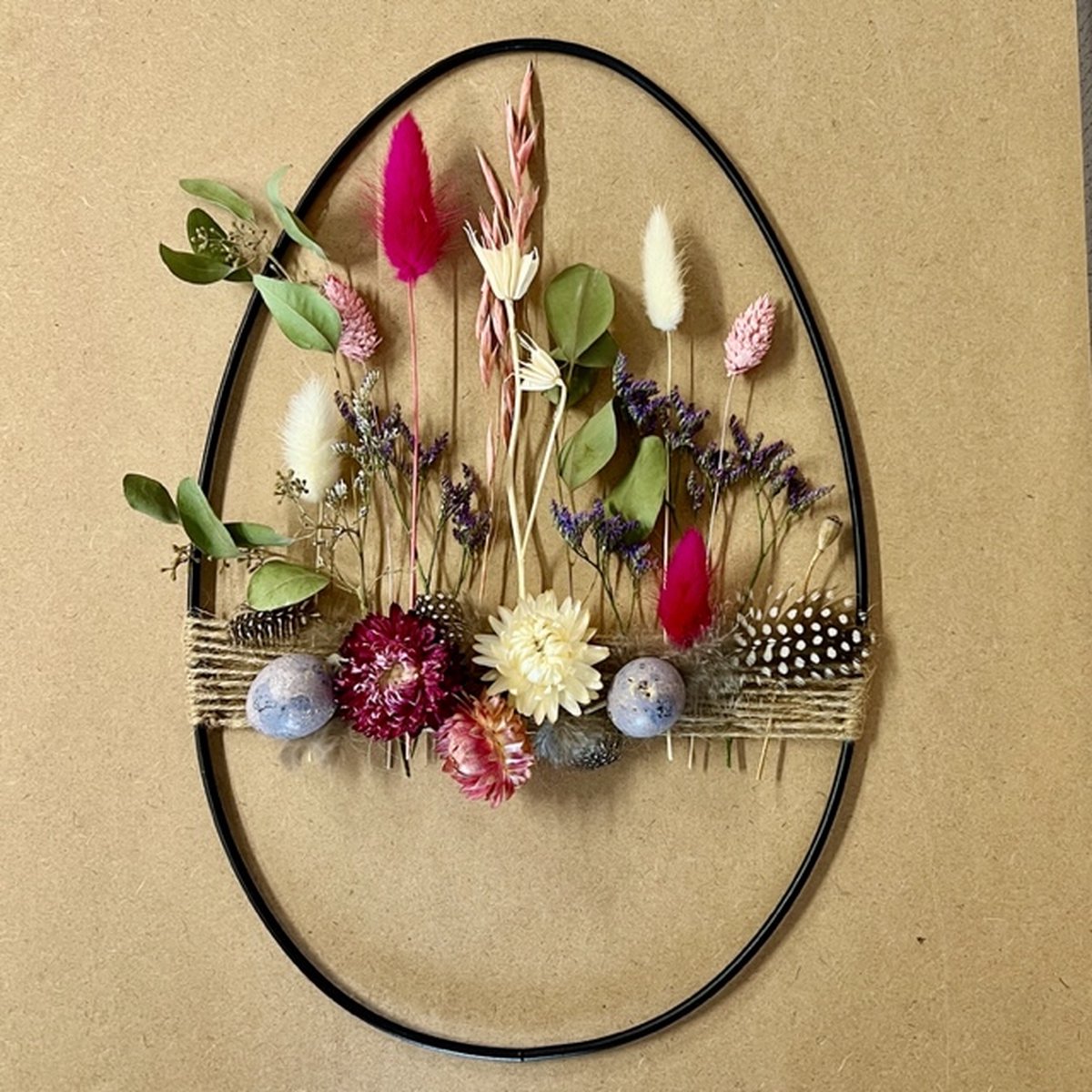 DIY pakket Paaskrans DIY droogbloemenkrans pakket Paasdecoratie DIY droogbloemen