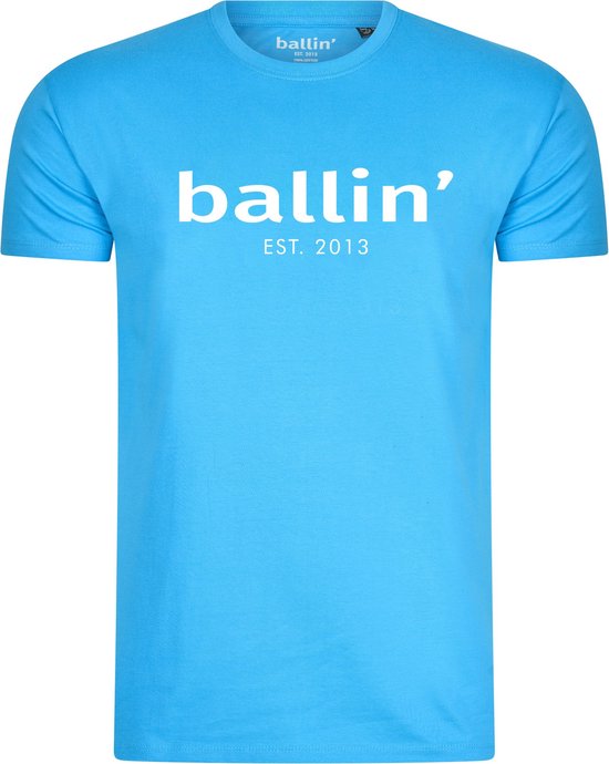 Ballin Est. 2013 - Heren Tee SS Regular Fit Shirt - Blauw - Maat M