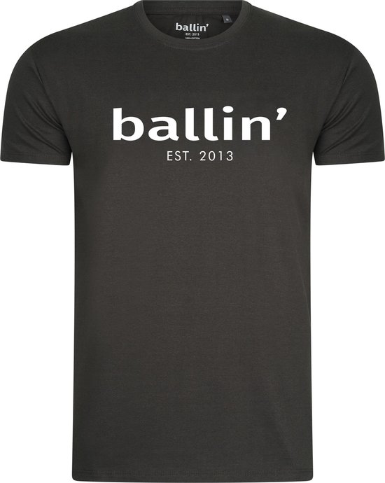 Ballin Est. 2013 - Heren Tee SS Regular Fit Shirt - Grijs - Maat L