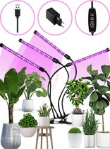 Kweeklamp voor planten - LED Full Spectrum - Groeilamp en Bloeilamp - Kweeklampen Binnen - 40 Watt - Automatische timer 3-9-12 uur - Inclusief Adapter