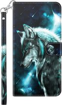 Wolf agenda wallet case hoesje Telefoonhoesje geschikt voor Samsung Galaxy A14