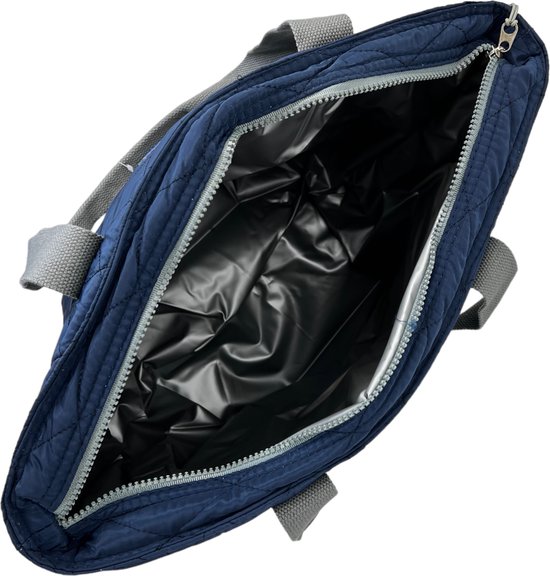 Summerville Koeltas - Coolbag Beach - Strandtas met rits - 25L - Blauw/Grijs van Summerville — afbeelding 3
