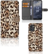 Book Cover Nokia G60 Smartphone Hoesje Leopard