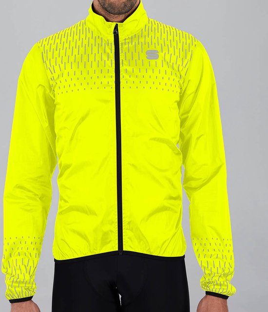 Veste de cyclisme Sportful - Taille XL - Homme - jaune fluo / gris