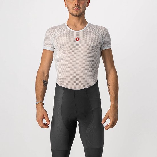 Castelli Pro Issue SS Ondershirt  Fietsshirt - Maat L  - Mannen - wit/rood