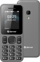 Denver Senioren Telefoon Bluetooth - INCL. PREPAID SIM-kaart - GSM met Dual Sim - Mobiele Telefoon - Simlockvrij - FAS1806 - Zwart